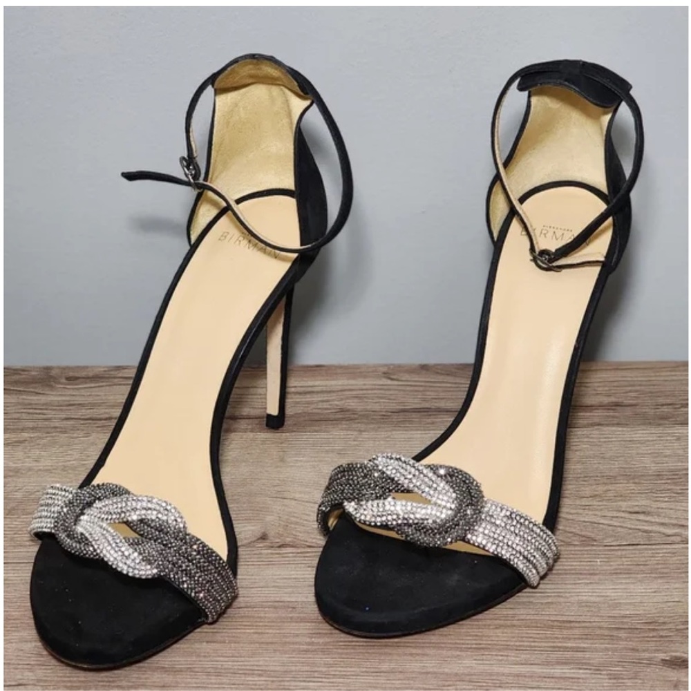 Alexandre Birman crystal knot heels size 7
